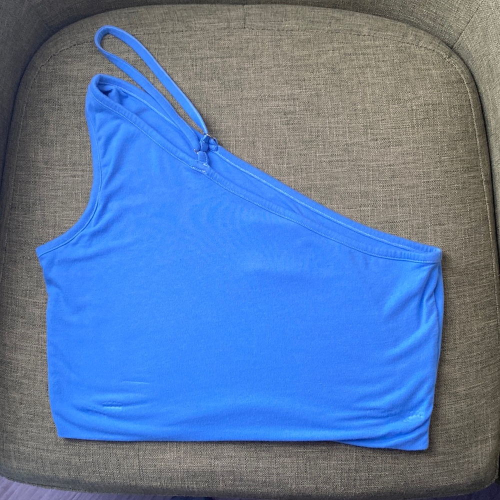 Artless Forever Blue Asymmetrical Soft Tee- Size Small